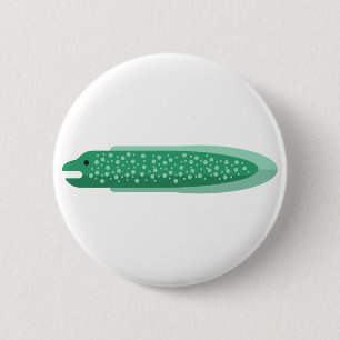 Green Eel Primitive Style 6 Cm Round Badge