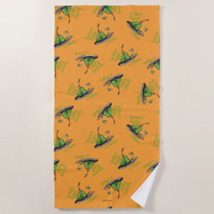 Green Eggs and Ham Pattern Beach Towel