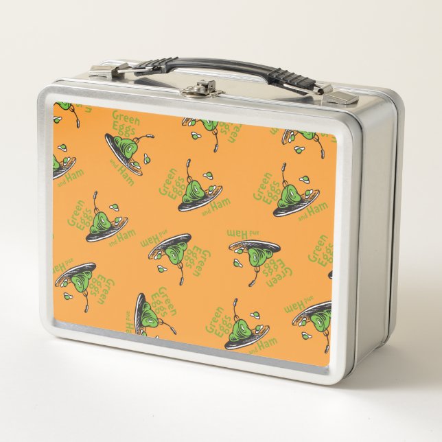 Green Eggs and Ham Pattern Metal Lunch Box (Front)