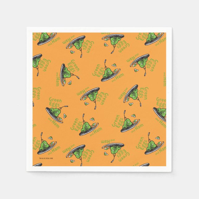 Green Eggs and Ham Pattern Napkin (Front)