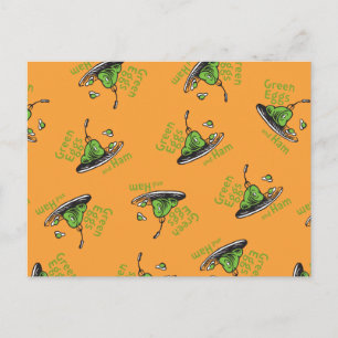 Green Eggs and Ham Pattern Postcard