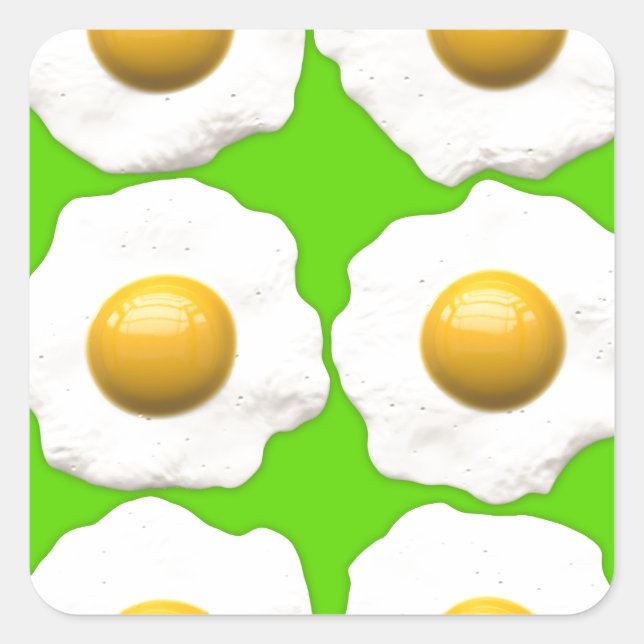green eggs square sticker (Front)