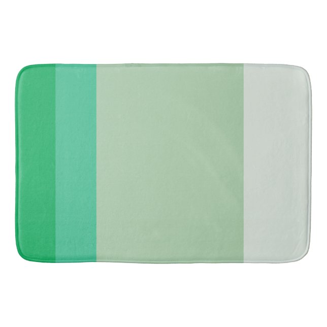 Green eggshell coriander stripes bath mat (Front)