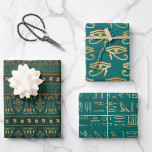 Green Egyptian Wrapping Paper