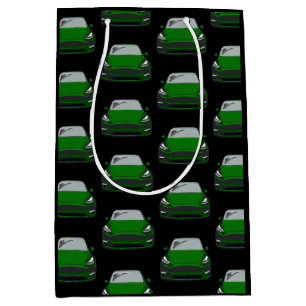 Green Electric Vehicle SUV Car Black Background Medium Gift Bag
