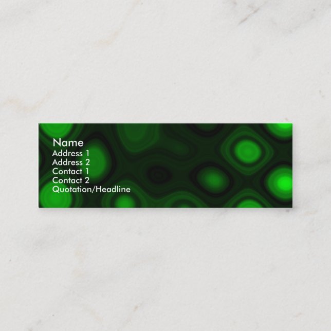Green Electricity I - Template Mini Business Card (Front)