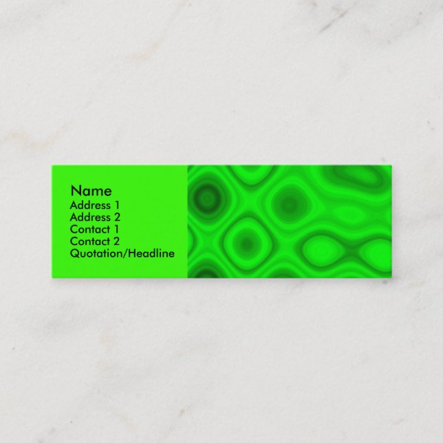 Green Electricity II - Template Mini Business Card (Front)