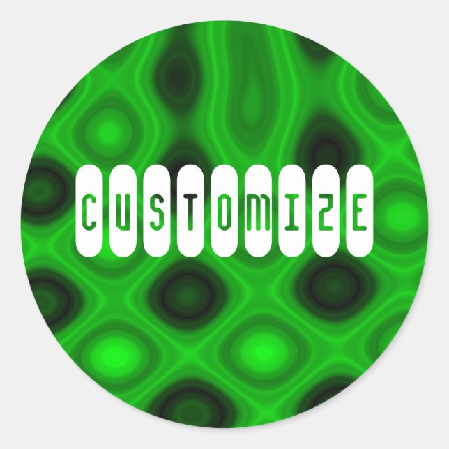 Green Electricity III - Template Classic Round Sticker (Front)