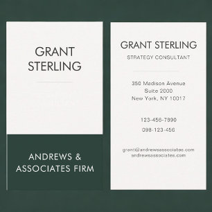 Green Elegant Modern Corporate Business Card