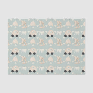 Green Elephant Baby Pattern Tissue Paper
