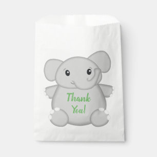 Green Elephant Birthday Party Favour Bags