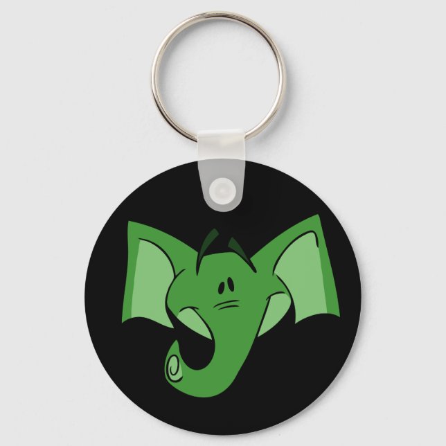 Green Elephant Keychain (Front)