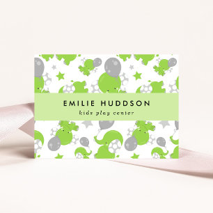 Green Elephants, Kids Play Centre, Activity Centre Business Card
