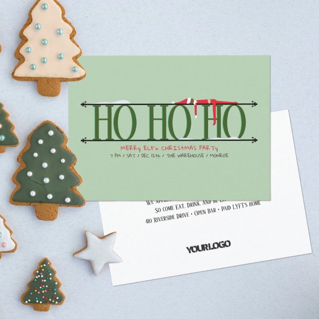 Green Elf Shenanigans Staff Christmas Party Invitation (Creator Uploaded)