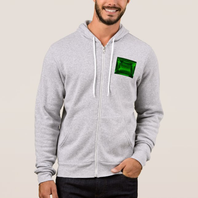 Green Emerald Gemstone Hoodie (Front)