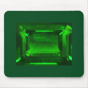 Green Emerald Gemstone Mouse Pad