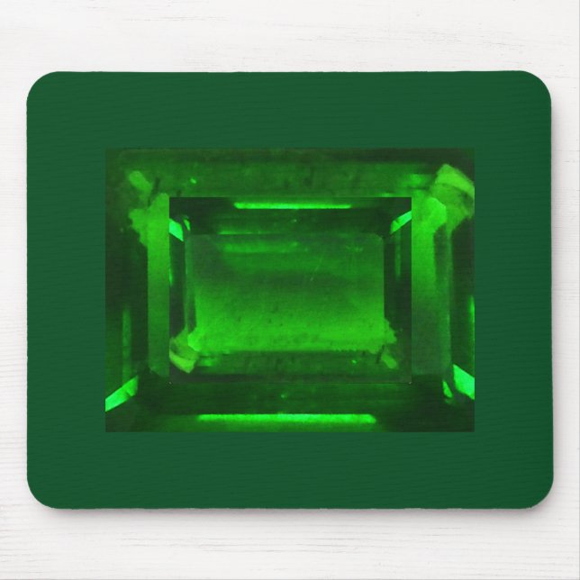 Green Emerald Gemstone Mouse Pad (Front)