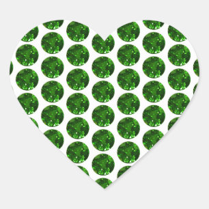 Green Emerald Heart Sticker