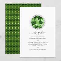 Green Emerald Mardi Gras  Birthday Party