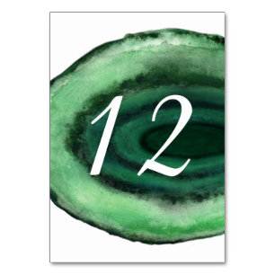 Green Emerald Table Number