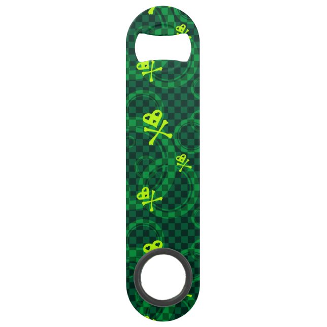 Green Emo Pattern With Circles (Front)
