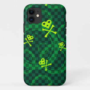 Green Emo Pattern With Circles Case-Mate iPhone Case