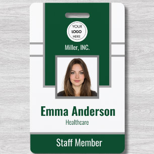 Green   Employee Photo ID Company Security Badge