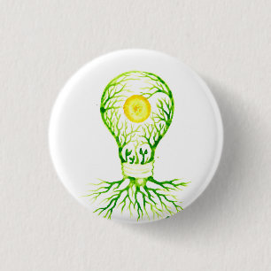 Green energy poster canvas print postcard ceramic 3 cm round badge