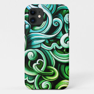 Green Energy Swirls Case-Mate iPhone Case