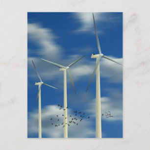 Green Energy Wind Turbine Postcard