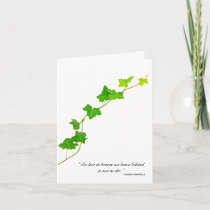 Green English Ivy Vine Sympathy Thank You  Card