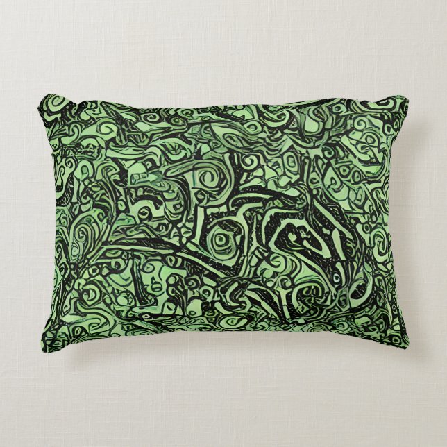 Green Enigma Accent Pillow (Front)