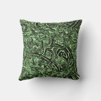 Green Enigma Throw Pillow
