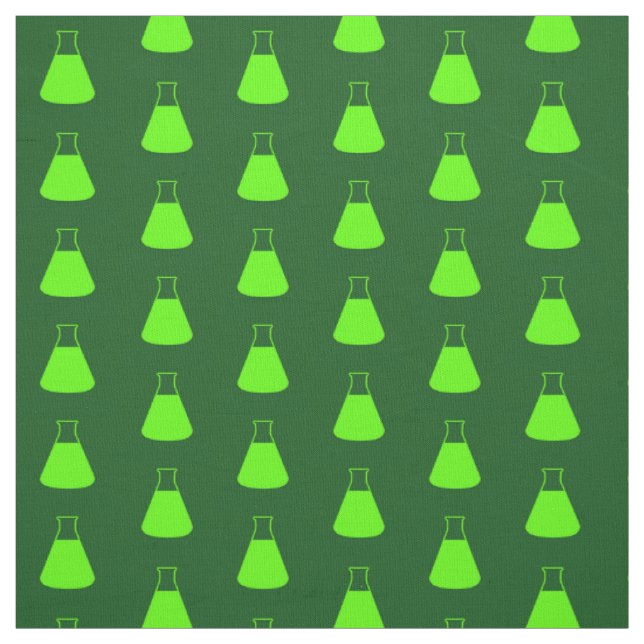 Green Erlenmeyer Flask Fabric (Swatch)