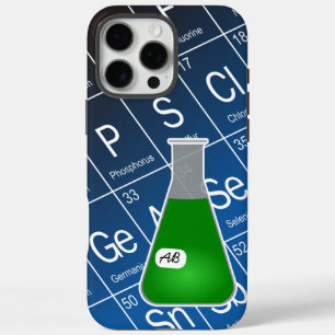 Green Erlenmeyer Flask (with Initials) Chemistry iPhone 16 Pro Max Case