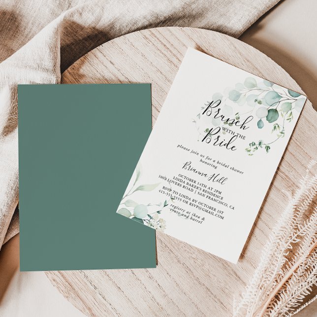 Green Eucalyptus Brunch with the Bride Shower Invitation (Creator Uploaded)