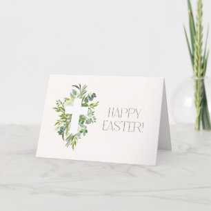 Green Eucalyptus Design Easter Holiday Card