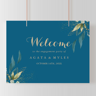 Green Eucalyptus Engagement Party Welcome Sign
