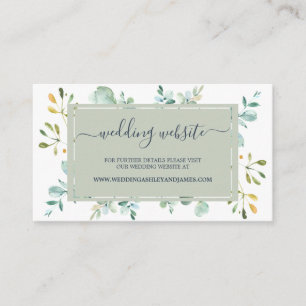 Green Eucalyptus Foliage Airy Botanical Wedding Enclosure Card