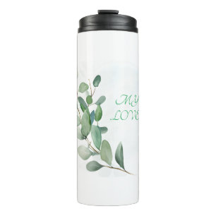 Green Eucalyptus Leaves Thermal Tumbler