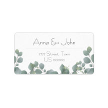 Green Eucalyptus Modern Floral Address