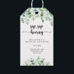 Green Eucalyptus Sip Sip Hooray Bridal Shower   Gift Tags<br><div class="desc">These green eucalyptus sip sip hooray bridal shower gift tags are perfect for a rustic wedding shower. The design features hand-painted watercolor green eucalyptus,  inspiring natural beauty.</div>