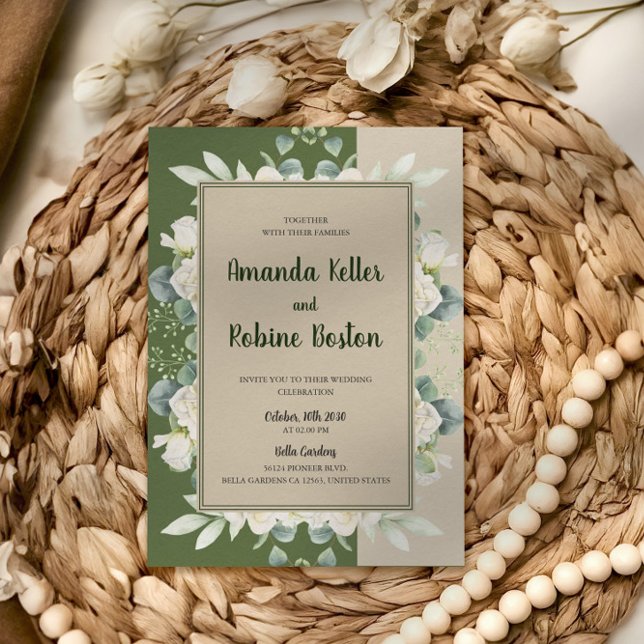 Green Eucalyptus Wedding Invitation (Creator Uploaded)