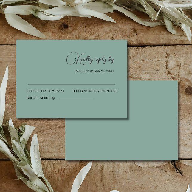 Green eucalyptus wedding Response Card (Creator Uploaded)