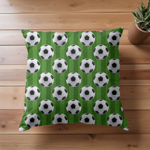 Green European Football Pattern Cushion
