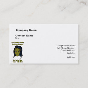 Green Evil Alien Woman Same Side Now Business Card
