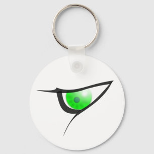 Green Evil Eye Keychain