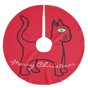 Green-eye Cat Thunder_Cove Brushed Polyester Tree Skirt