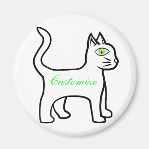 Green-eye Cat Thunder_Cove Magnet