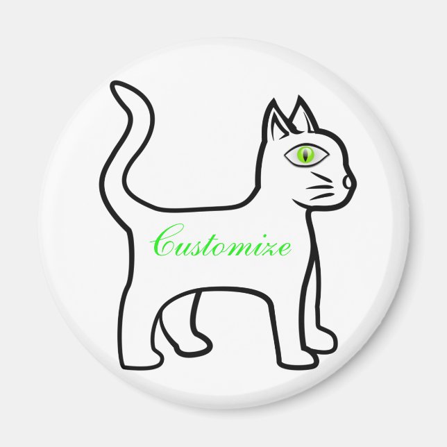 Green-eye Cat Thunder_Cove Magnet (Front)